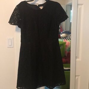 Black lace jcrew factory a line dress